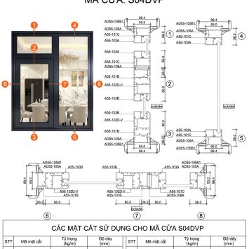 Cửa sổ hệ A55 - S01DVP