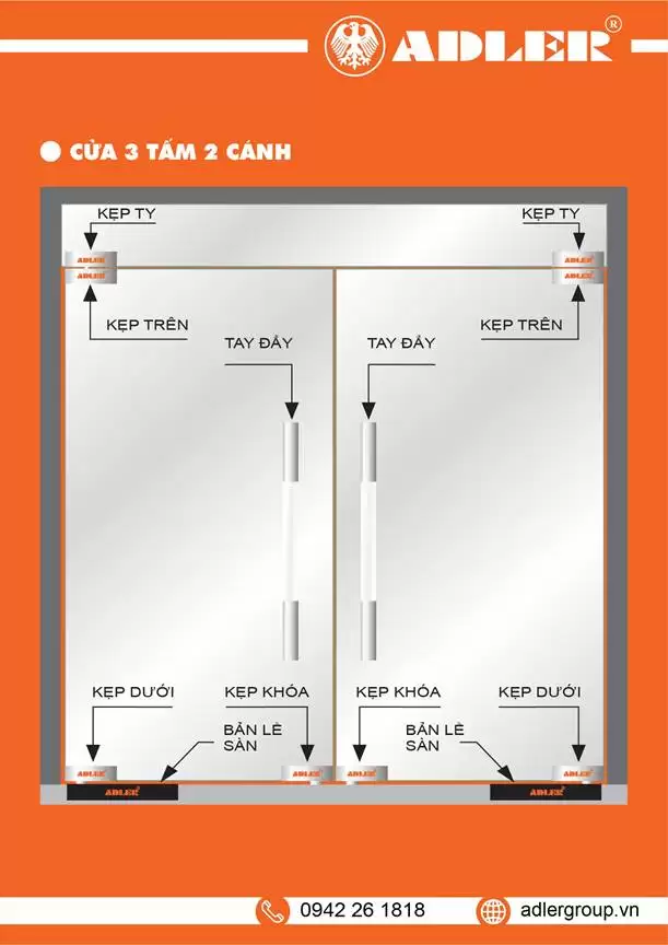 CÁC MẪU CỬA KÍNH THỦY LỰC PHỔ BIẾN HIỆN NAY