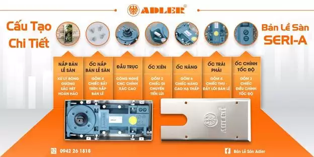 CÁCH CĂN CHỈNH HỆ THỐNG ỐC VÍT TRÊN BẢN LỀ SÀN ADLER