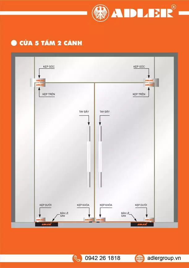 CÁC MẪU CỬA KÍNH THỦY LỰC PHỔ BIẾN HIỆN NAY