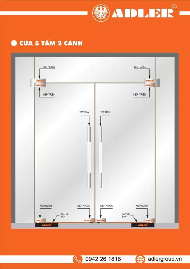 KẸP GÓC D323.PVD – SP THƯƠNG HIỆU ADLER