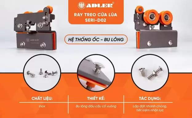 CỤM KẸP BÁNH XE TRONG RAY TREO CỬA LÙA CÓ GÌ ĐẶC BIỆT