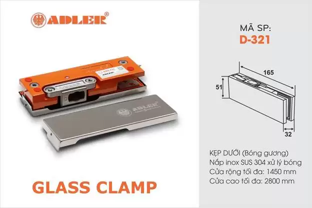 LOẠI PHỤ KIỆN CỬA KÍNH THỦY LỰC KHÔNG THỂ THIẾU