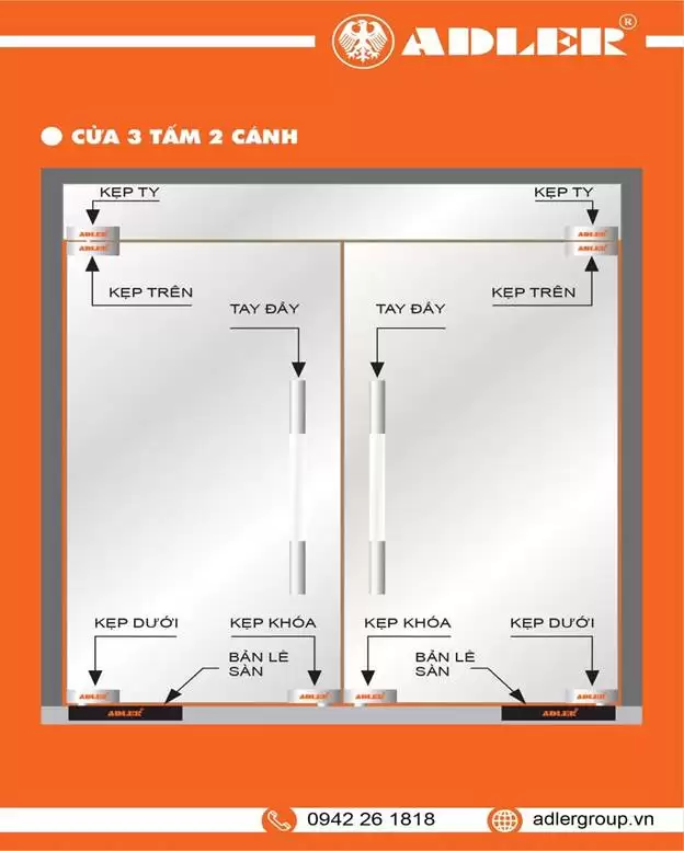 CÙNG ADLER LỰA CHỌN PHỤ KIỆN CỬA KÍNH CHO MỖI CÔNG TRÌNH