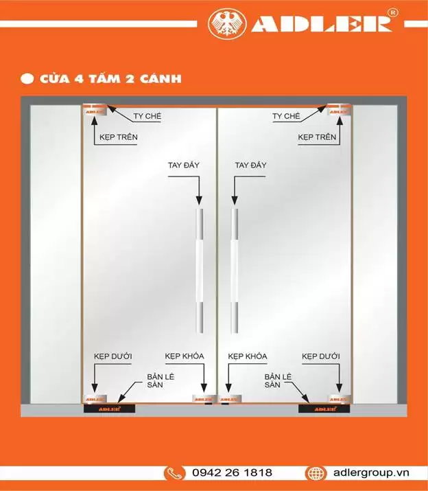 CÙNG ADLER LỰA CHỌN PHỤ KIỆN CỬA KÍNH CHO MỖI CÔNG TRÌNH