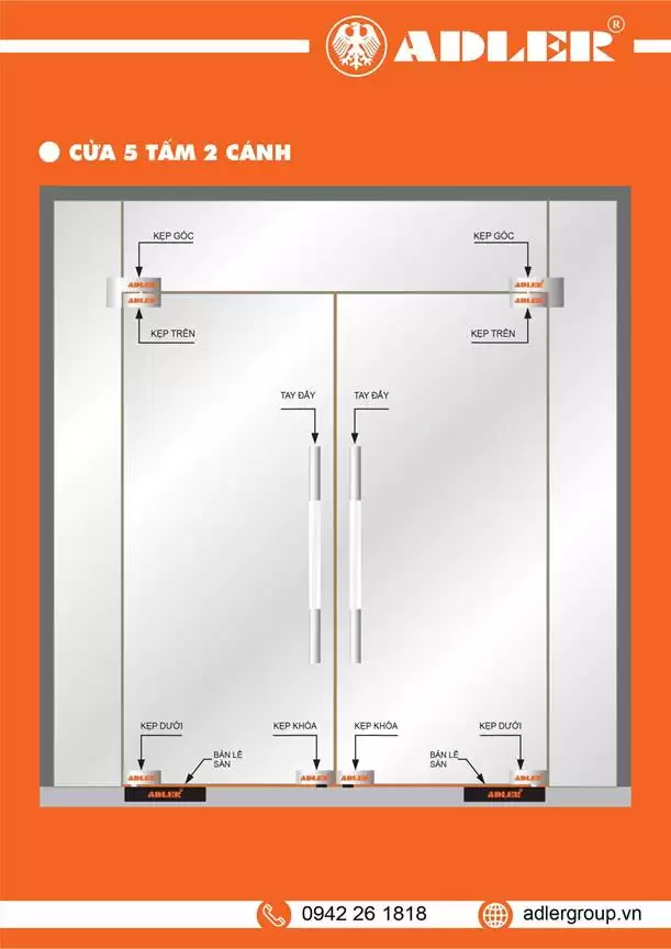 CÙNG ADLER LỰA CHỌN PHỤ KIỆN CỬA KÍNH CHO MỖI CÔNG TRÌNH